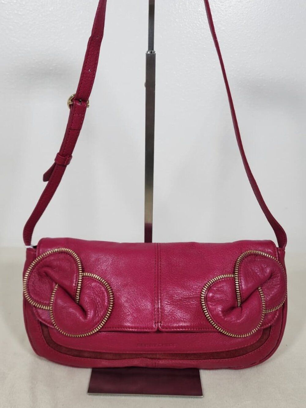 Fuchsia Pink Leather Shoulder Bag by See by Chloé